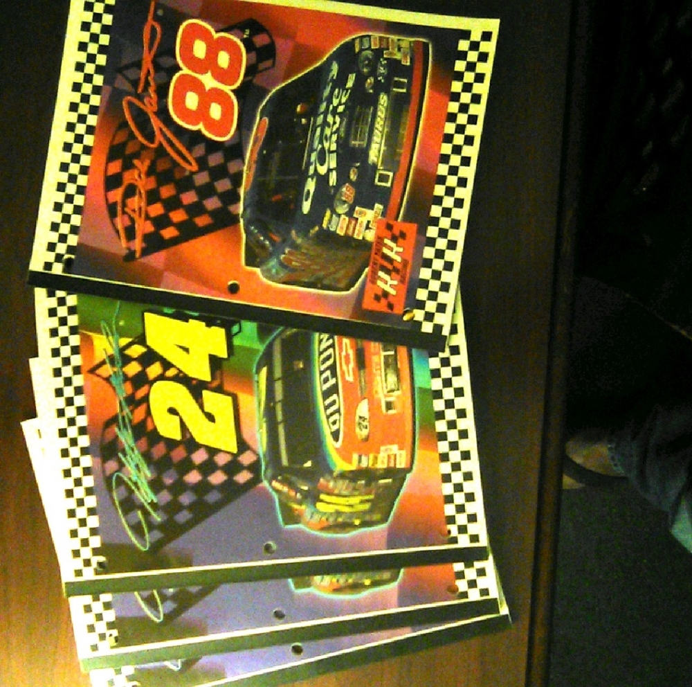 1 Dale Jarrett and 3 Jeff Gordon notebooks